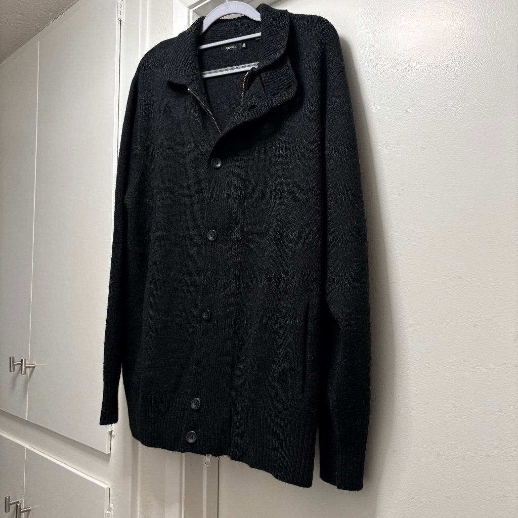 Agavelux 100% Merino Wool Zip Sweater - Size Xl